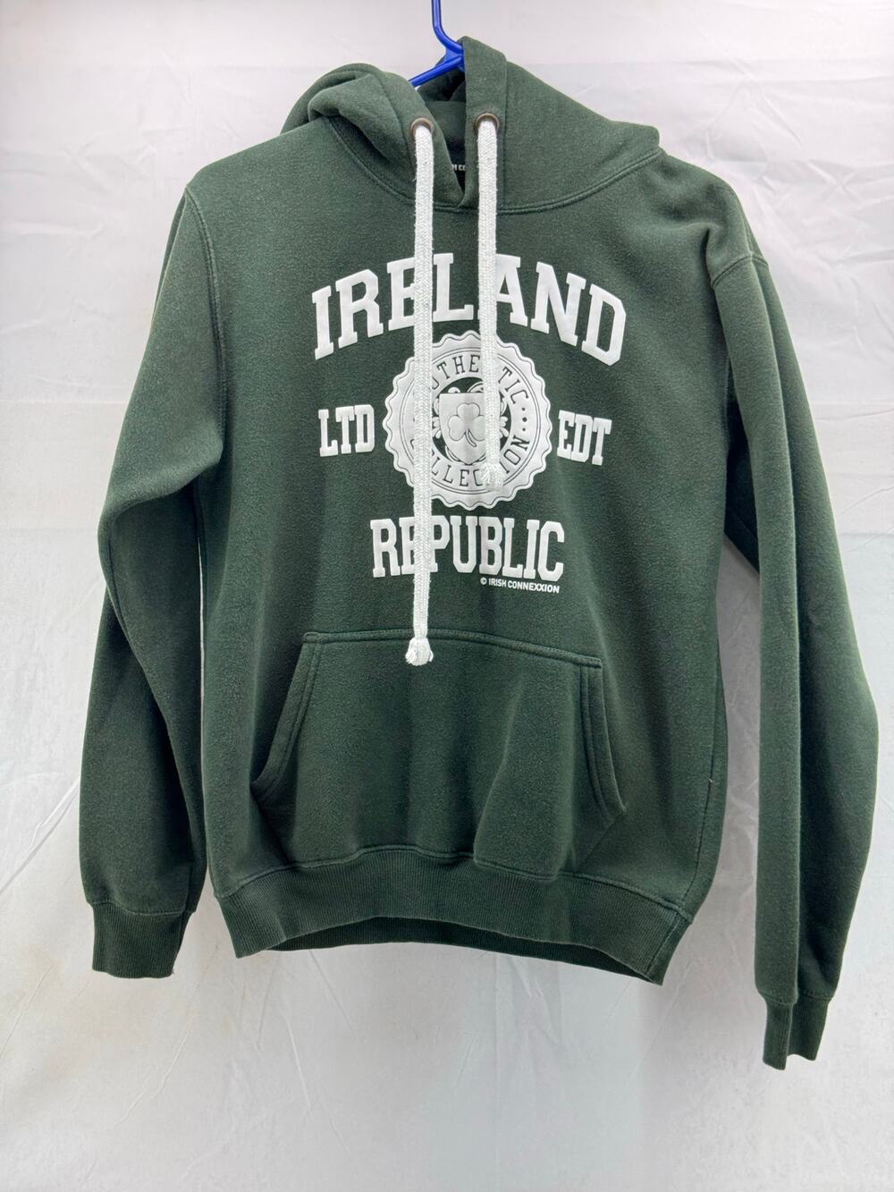 Ireland Republic, S puff letter, unisex green hoodie Streetwear casual